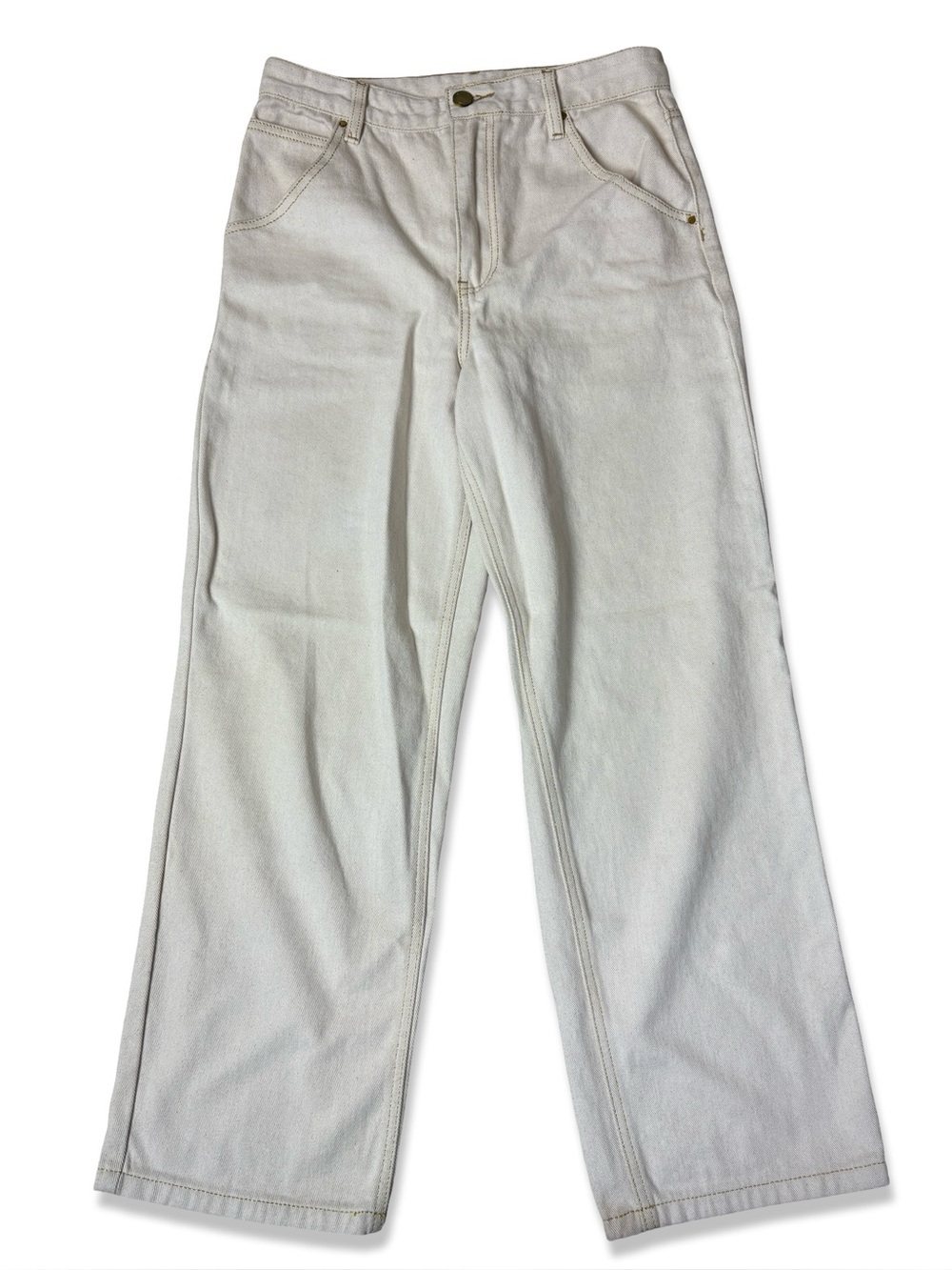 BlankNYC Womens Straight Leg Twill Pants in Warm Whispers High Rise Sz 27